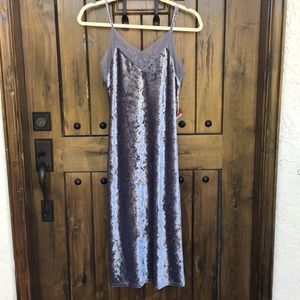 Mossimo Supply Gray Crushed Velvet Dress Size S